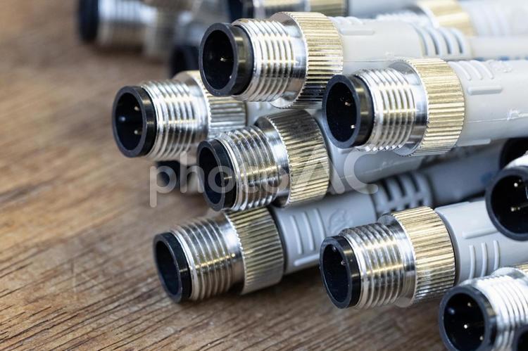 加工した電線 電線,電線加工,ケーブルハーネスの写真素材