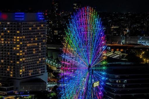 横浜みなとみらいの夜景 #11 横浜みなとみらいの夜景 #11 夜景,みなとみらい,都市夜景の写真素材