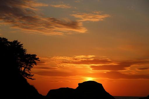 พระอาทิตย์ตก โดกาชิมะ, ตะวันบ่าย, โดกาชิมะพระอาทิตย์ตก, dogashima, JPG