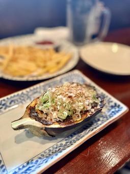 ナス ナス,丸茄子,ねぎの写真素材