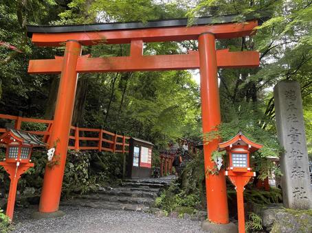 貴船神社 貴船,神社,鳥居の写真素材