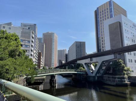 芝浦周辺 田町,芝浦,モノレールの写真素材