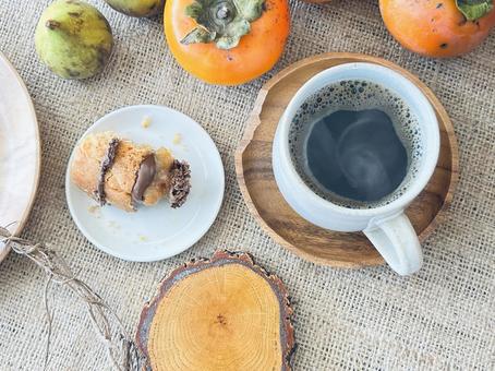 柿スイーツ 柿,パウンドケーキ,カフェの写真素材