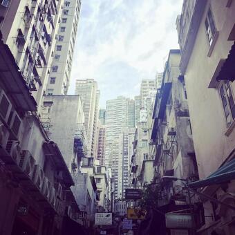 香港のマンション郡 香港,マンション,ビルの写真素材