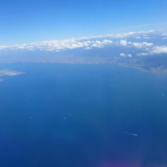 飛行機から見た景色 飛行機から見た景色 飛行機,空,上空の写真素材