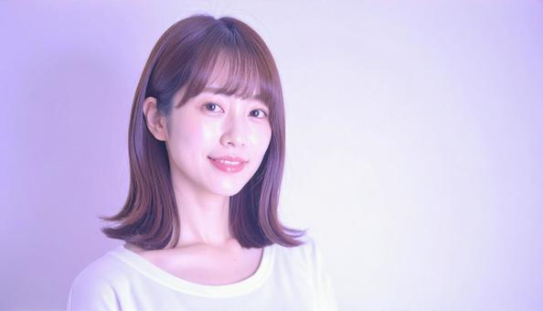 ヘアスタイルモデル：ワンレングスの写真