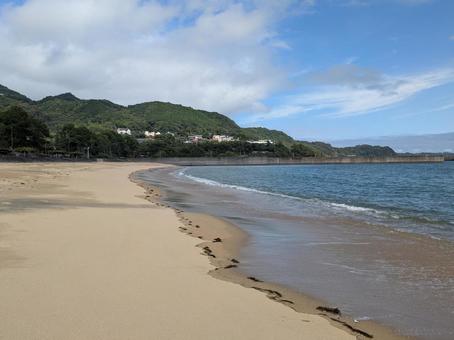 那智勝浦の海と砂浜 海,ビーチ,波の写真素材
