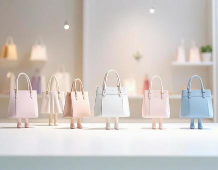 ユニークなバッグのディスプレーの写真
