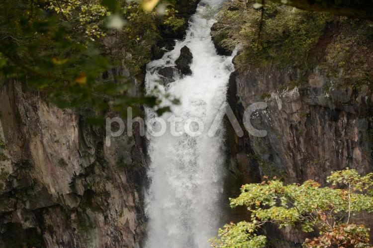 華厳滝　水の流れ 華厳滝,滝,栃木県の写真素材