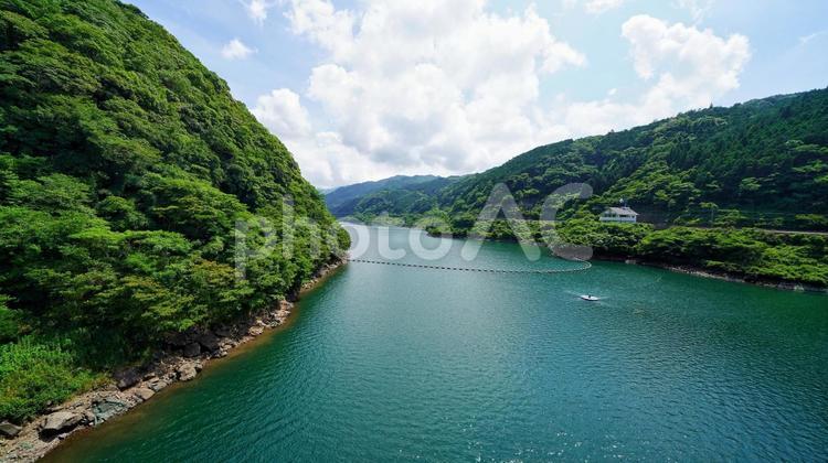 ダムの風景 ダム,中木庭ダム,佐賀の写真素材