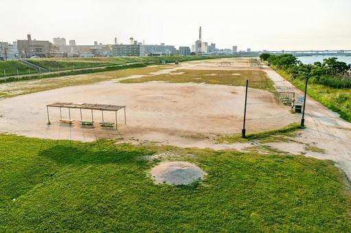 墨田区 墨田野球場Ａ面（東京） 墨田区,墨田野球場,野球場の写真素材