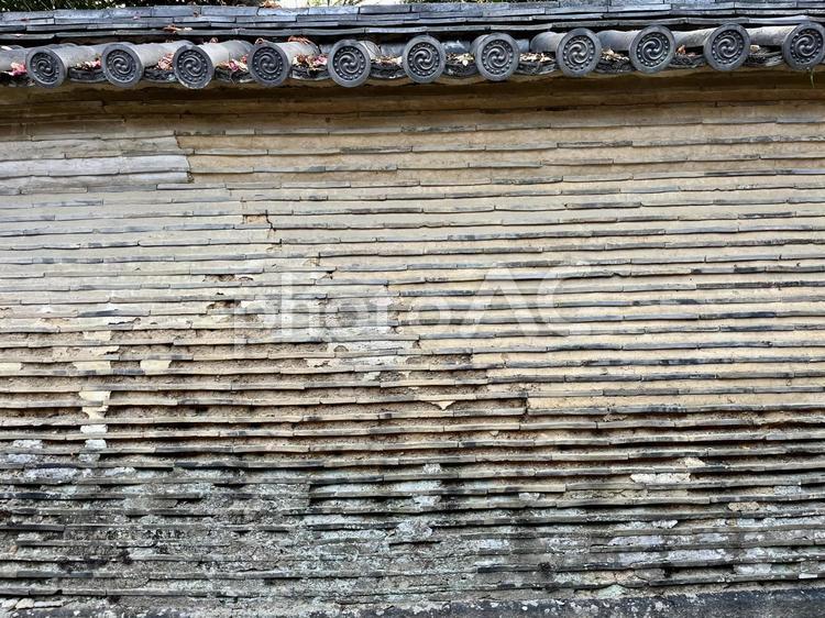 信長公が石清水八幡宮へ寄進した塀 石清水八幡宮,男山,風景の写真素材