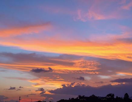 綺麗な夕焼けの風景写真 綺麗な夕焼けの風景写真の写真