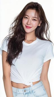 自然な笑顔のK-POP女性 自然な笑顔のK-POP女性の写真
