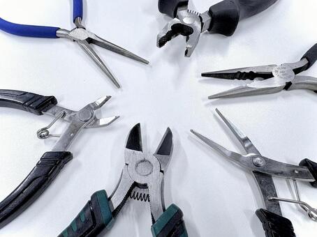 6種の工具 03 工具,ハンドツール,ペンチの写真素材