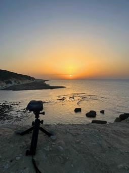 ゴゾ島の夕焼け 空,夕焼け,旅の写真素材