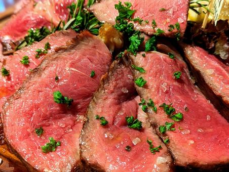 ローストビーフ ローストビーフ ローストビーフ,牛肉,赤身の写真素材