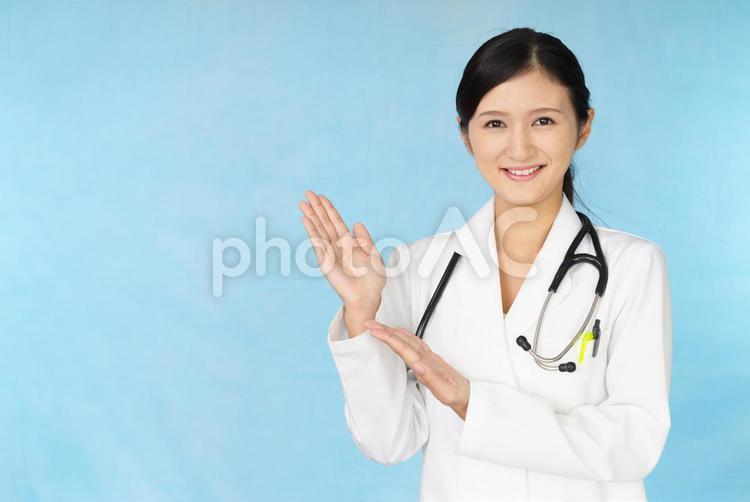 案内する女医 女性,医師,女医の写真素材