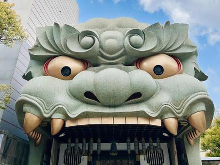 難波八阪神社 獅子殿,大阪,難波の写真素材