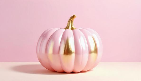 ピンクゴールドなハロウィンかぼちゃ ピンクゴールドなハロウィンかぼちゃの写真
