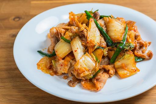 豚キムチ 豚キムチ 豚肉,キムチ,炒め物の写真素材