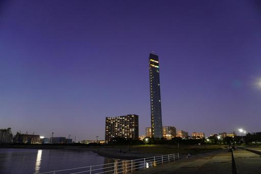 千葉みなとの夜景の写真