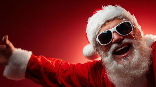 クリスマス　ファンキーなサンタの写真