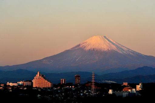 輝く富士の嶺 富士山,ふじさん,fujiの写真素材