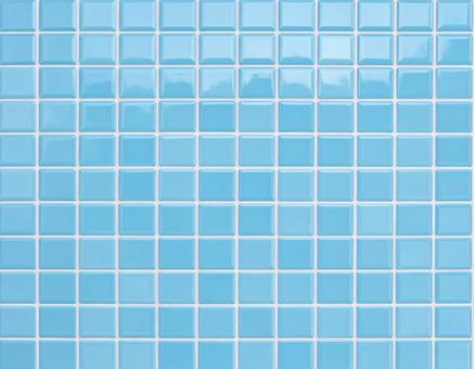 水色のモザイクタイルのテクスチャ 水色のモザイクタイルのテクスチャの写真