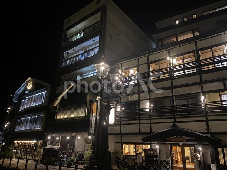 尾花沢市 銀山温泉 銀山温泉,温泉街,聖地の写真素材