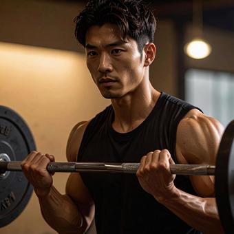 筋トレするの写真