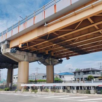高架道路 高架道路 高架,道路,橋脚の写真素材