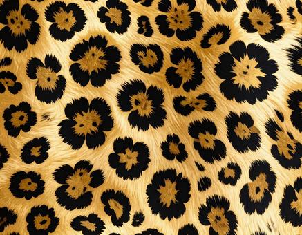 鮮やかなヒョウ柄毛皮の写真