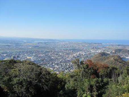 View from the remains of Tottori Castle's castle tower, JPG