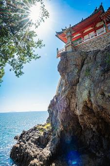 広島県　阿伏兎観音の風景 広島県,阿伏兎観音,福山の写真素材