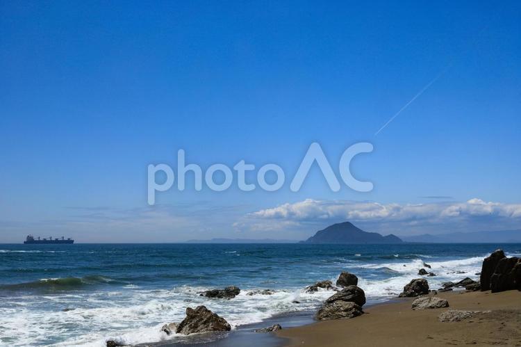 恋路が浜 岬,観光,名所の写真素材