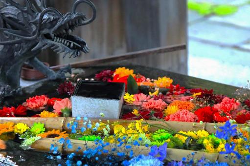 花模様ー花手水の写真