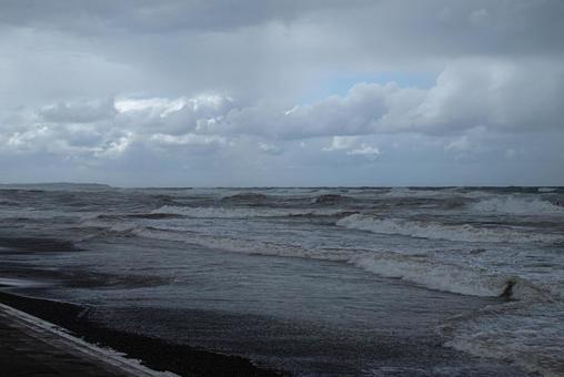 荒れた海 荒れた海 海,海景,空の写真素材