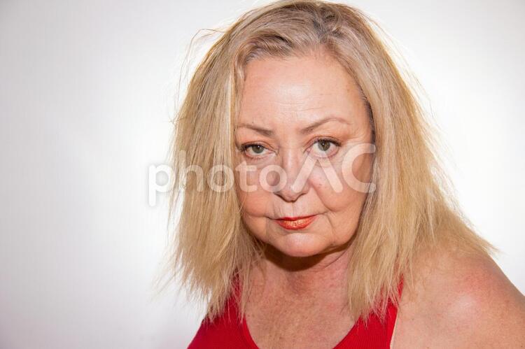 外国人女性　シニア134 女性,シニア,ポートレートの写真素材