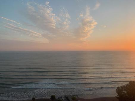 朝日と海 朝日と海の写真