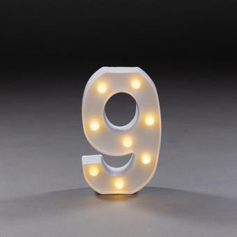 光る立体数字ライト「9」 光る立体数字ライト「9」の写真