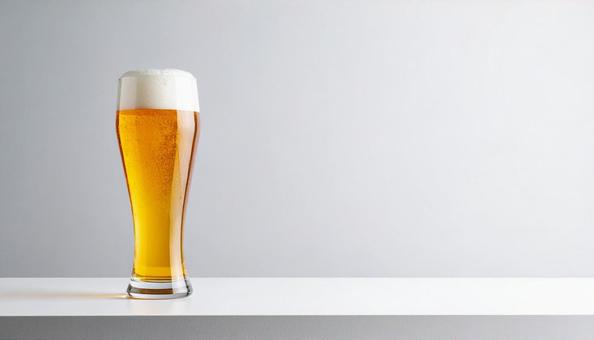 生ビール、コピースペース 生ビール、コピースペースの写真