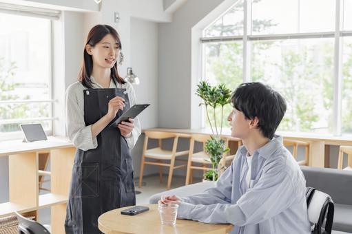 A waiter taking an order, JPG