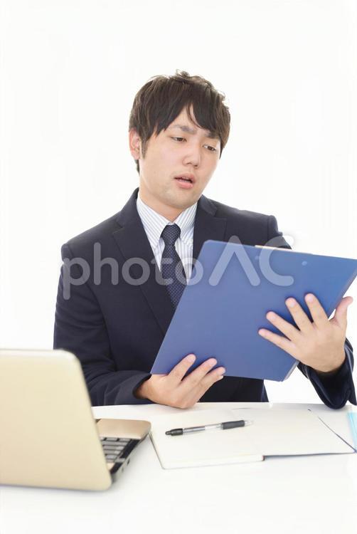 落ち込む男性 ビジネスマン,男性,会社員の写真素材