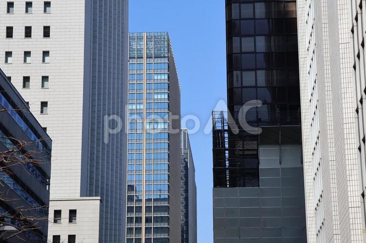 高層ビルの建ち並ぶ東京の街並み 高層ビル,ビル,東京の写真素材