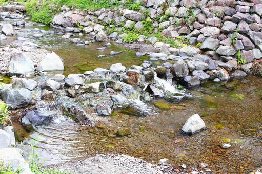 夏の暑い日「穏やかに流れる丸山川」その2 夏の暑い日「穏やかに流れる丸山川」その2 丸山川,小川,夏の写真素材