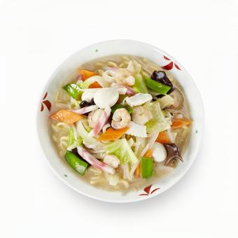 野菜たっぷりちゃんぽん 野菜たっぷりちゃんぽん ちゃんぽん,野菜たっぷり,真俯瞰の写真素材