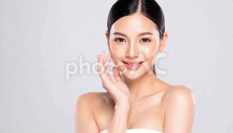 若くて美しい日本人女性のポートレート 女性,日本人,美容の写真素材