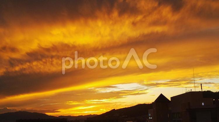 マジックアワー 夕焼け,風景,背景の写真素材