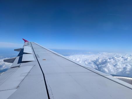 上空からの眺め 上空からの眺め 上空,雲,空の写真素材